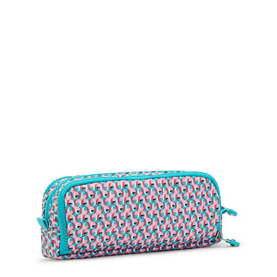 Kipling Gitroy Classic Printed Pencil Case Bags Poppy Geo | CA 1900CT